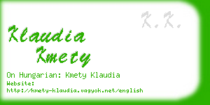 klaudia kmety business card